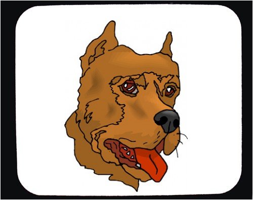 Decorated Mouse Pad with head, dog, face, canine