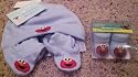 elmo baby booties and hat set