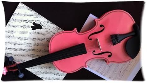 Special Design Pink Violin Rectangle PillowCases Pillow Cover Two Side - Size 20x36 inch