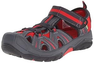 Merrell Hydro Water Sandal (Toddler/Little Kid/Big Kid), Grey/Red, 1 M US Little Kid