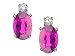 1.04 cts Genuine Pink Tourmaline Earrings - 14kt White or Yellow Gold