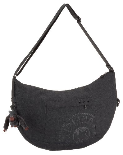 Kipling GILIA K19846843, Damen Umh&auml;ngetasche, schwarz, (Platinum Black 843), 46 x 30 x 8