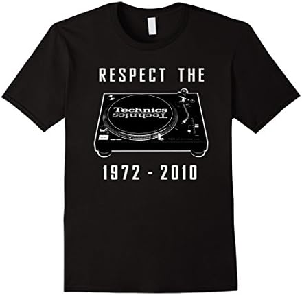 Men's Respect The Technics Shirt SL1210 Dj Turntable T-shirt Medium Black