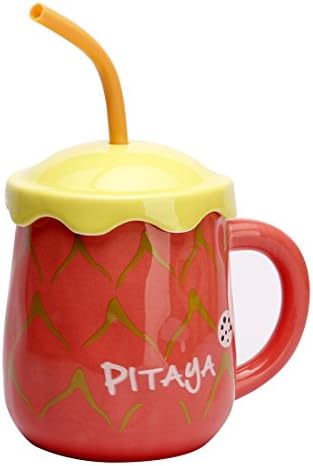 Fruit Mug, Protrend Home Pitaya Ceramic Mugs, 16oz