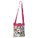 Womens Paisley Crossbody Swingpack Bag w/ Pink Trim (Pink)