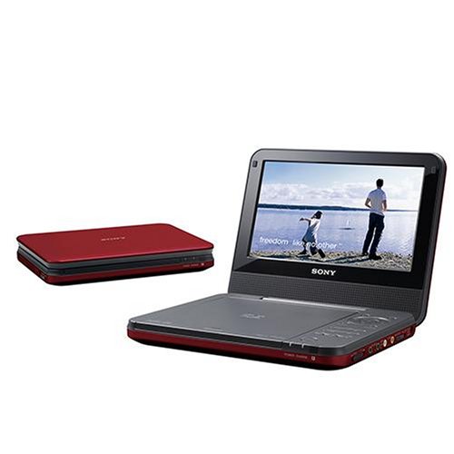 Childrens Toyshop  Third Party New : Sony - DVP-FX720 portable DVD player in red