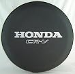27" Spare Tire Cover with Honda CR-V Logo - SpareCover&reg; Brawny Series - Black Denim Vinyl
