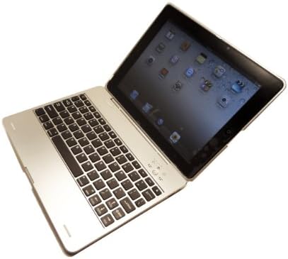 GSAstore Clam Air Laptop Style Keyboard Case with Bluetooth® Wireless Technology for New iPad 3, iPad 4 (Silver)