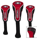 Georgia Bulldogs NCAA Set 3 L-NECK GOLF Headcovers New!