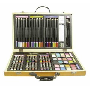 Wooden Art and Crafts Supplies 82 Pc.drawing Set by 