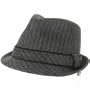 New Wool Pinstripe Stingy Fedora Trilby Hat Gray Medium Large