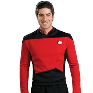 Star Trek Next Generation Command Uniform Deluxe Adult Costume Size X-Large