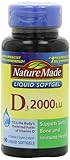 UPC 031604025854 product image for Nature Made Vitamin D 2000 I.U. with D3, Liquid Softgels, 90-Count | upcitemdb.com