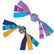 Dog Toy - Grriggles Fleecy Flinger Twists Dog Toy - Blue/Yellow