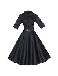 Full-Skirt Vintage Cotton/Spandex Evening Dress/Prom Dress/Wedding Party Dress 