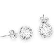 8mm Clear Austrian Crystal Ferido Ball Stud Earrings