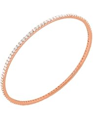 3.00 ct. tw Round Diamond Bangle Bracelet in Prong Setting - G-H SI1 - 14 Kt. Rose Gold