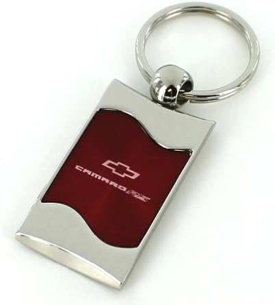 Chevrolet Camaro RS Red Spun Brushed Metal Key Chain