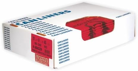 BAG, WASTE, PRINT, RED, 44 GAL, 3 MIL ( BAG, WASTE, PRINT, RED, 44 GAL, 3 MIL ) 75 Each / Case