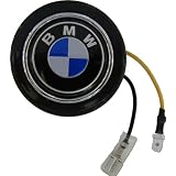 BMW Steering Wheel Horn Button in BLACK Blue and White Logo for 1 3 5 6 7 M X Z... by Empire Covers