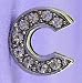 C Letter 10mm Slide Charm for Personalized Bling Dog Collar