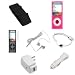 Search Our Specialty Mall : USB Data Cable + USB Car Charger + USB Home Charger + Pink Rubber Silicone Skin Case + Elastic Armband + Clear Reusable LCD Screen Protector + White 3.5mm Stereo Headset for Apple Ipod Nano Chromatic 8GB 16GB 4G 4th Generation