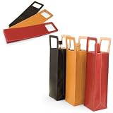 Firenze Leatherette Wine Tote - Camel
