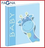 Produkt-Bild: Babyalbum * Dino die Giraffe * mit 40 Seiten // von PAGNA // Fotoalbum Photoalbum Kinder Geburt Taufe Erinnerungsalbum Babyfoto Tiere blau