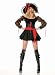 2Pc Swashbuckler Pirate Costume Mesh Sleeved Peasant Top Dress Sash