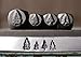 Brand New 4 Stamp (1) 8mm and (3) 6mm Pine Trees Metal Punch Design 4 Stamp Set - Supply Guy - CH-197198200242