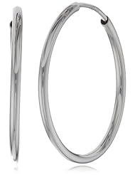 10K Gold 1.5mm High Polish Endless Hoop Earrings (.75" Diameter)