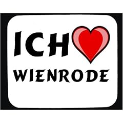 Mauspad mit Ich liebe Wienrode Dekoration