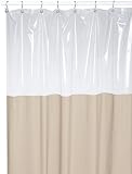 Carnation Home Fashions 54 by 78-Inch Vinyl Window Shower Curtain, Ivory Carnation Home Fashions 54 by 78-Inch Vinyl Window Shower Curtain, Ivory