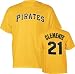 Roberto Clemente Gold Majestic Cooperstown Throwback Player Name and Number Pittsburgh Pirates T-Shirt