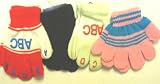 Set of Three Multicolor and One Pair Black Color Magic Gloves for Infants and Toddlers Ages 1-3 Years