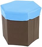 Tadpoles Hexagon Shaped Storage Box Stool, Blue