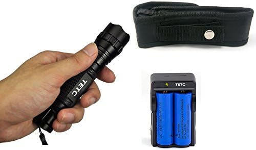 TETC Wf-501b Cree Xm-l T6 5 mode 1000LM Led Flashlights+2PC 6800mAh Rechargable Battery + Dual Charger + Flashlight Holster