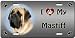 I Love My Mastiff License Plate