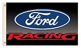 NASCAR Ford Racing Black Background 3-by-5 Foot Flag with Grommets