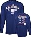 New York Giants -Blue- 3X Super Bowl Champions Commemorative Long Sleeve T-Shirt