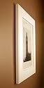 The Regular Beaded White Concealed Cabinet -- a Recessed Medicine Cabinet Hidden Behind a Picture Frame