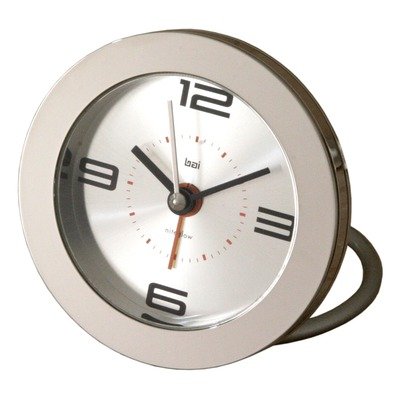 Diecast Round Travel Alarm Clock