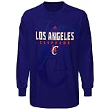 NBA adidas Los Angeles Clippers Primetime Long Sleeve T-Shirt - Navy Blue (X-Large)
