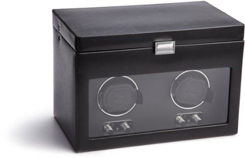 Wolf Designs 270402 Heritage Module 2.1 Double Watch Winder with Cover and Storage