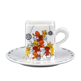 Loveramics 2 Espresso Cups and Saucers Gift Set (PlayTime)