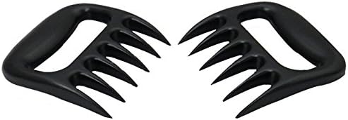 Pulled Pork Shredder Claws BBQ Meat Forks - Outdoor Barbecue Grill Smoking Tool Handlers Shredding Forks Smoked BBQ Meat Grilling Accessories (Black)