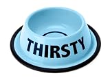 Pet drinking bowl Thirsty blue