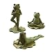 Grasslands Road Lilypad Lane Smiling Yoga Frogs on Lilypads, Three Position Styles, Set of 3