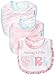 Gerber Baby-Girls Newborn 3 Pack Girl Terry Dribbler Bib, Pink, One Size