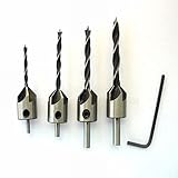 木工用ドリル ４本 セット ３・４・５・６ミリ 面取り 錐